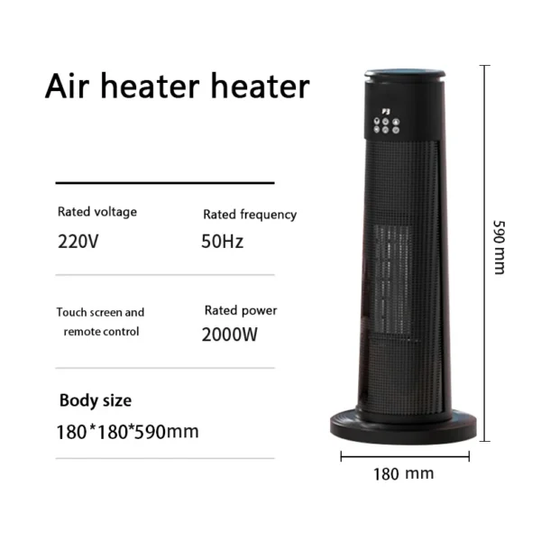 Electric Heater, 2000W, PTC, Portable - view 5