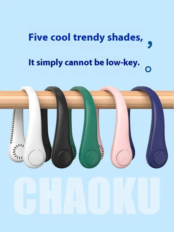 Electric Neck Fan, Plastic, USB, Portable - view 5