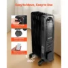 Electric Oil-filled Radiator, 1500W, LED, 24h, Portable - view 6