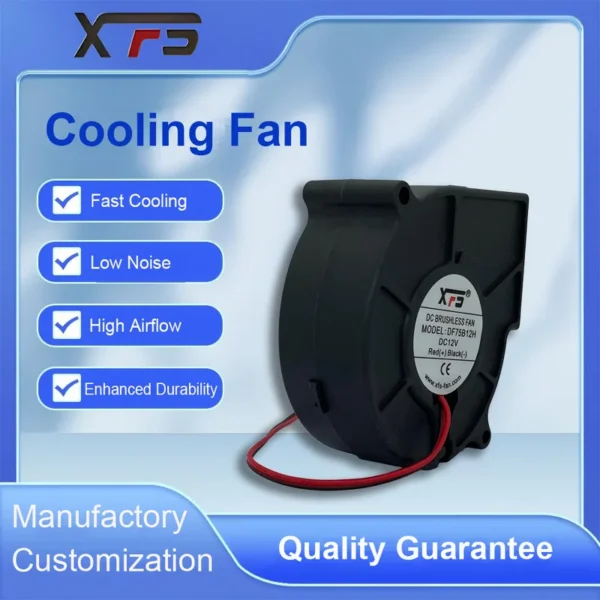 Electric Plastic Axial Fan, 12V/24V, 7530 - view 2