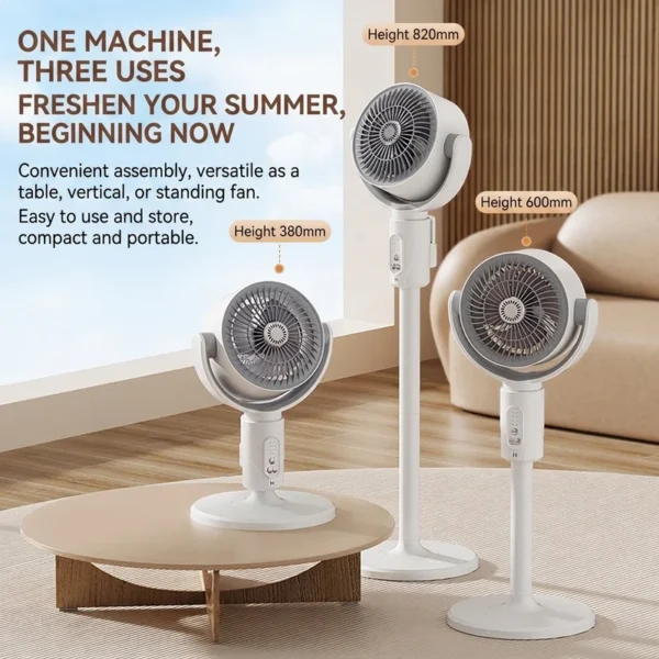 Electric Plastic Floor Fan, Brushless, Portable - view 5