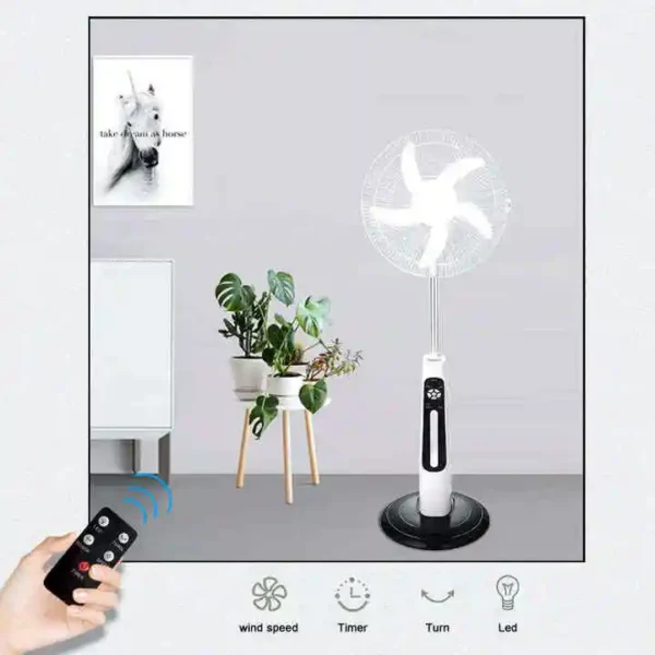 Electric Powered Stand Fan, Solar, 220V - view 6