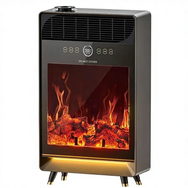 Electric Safety Ptc Fireplace, 12-Hour, 2000 W, Plastic