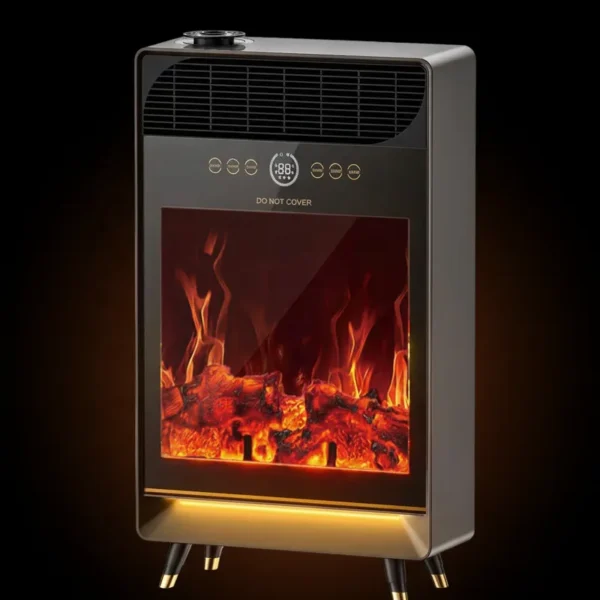 Electric Safety Ptc Fireplace, 12-Hour, 2000 W, Plastic - view 3
