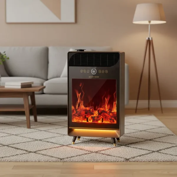 Electric Safety Ptc Fireplace, 12-Hour, 2000 W, Plastic - view 5