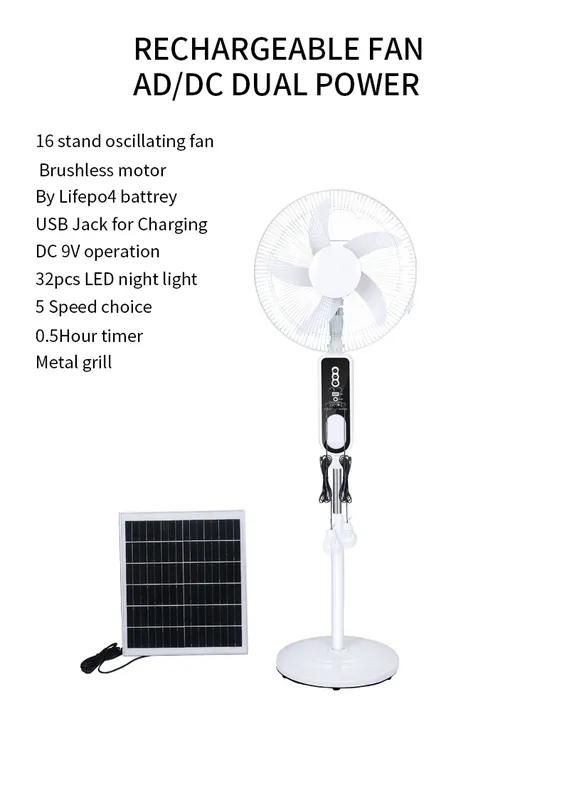 Electric Solar Fan, 12V, Brushless - view 4