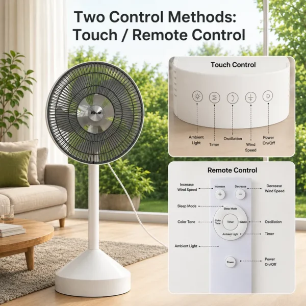 Electric Ventilation Fan, 2-in-1, 70W, Portable, 3-Speed - view 5