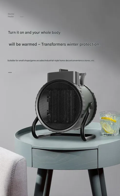Electric Warm Air Heater, 2KW, PTC, Portable - view 3