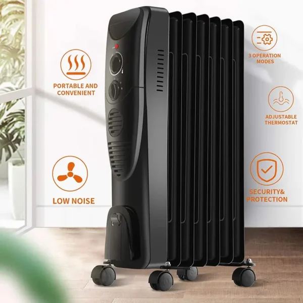 Electrical Space Oil Heater, 1000W, 2000W, 3000Wradiator - view 5