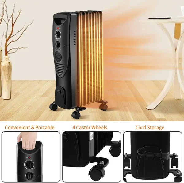 Electrical Space Oil Heater, 1000W, 2000W, 3000Wradiator - view 6