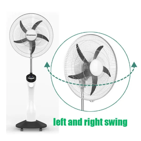 Emergency Oscillating Stand Fan, 18-inch, 12V, 7Ah, 9-speed - view 4