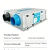 Energy Recovery Ventilator, ERV, HRV, HVAC - view 3