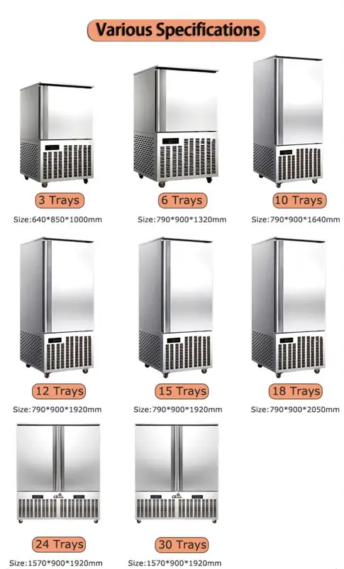 Equipment Small Quick Freezer, 10 TRAYS, 1800W - view 6