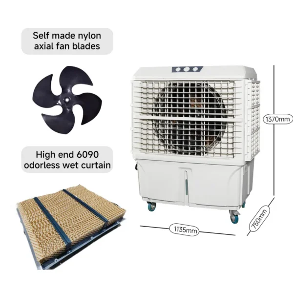Evaporative Air Cooler, 220V, Portable, 18000m3/h - view 4