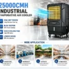 Evaporative Air Cooler, 40%, 25000cmh, Portable, 200L - view 2