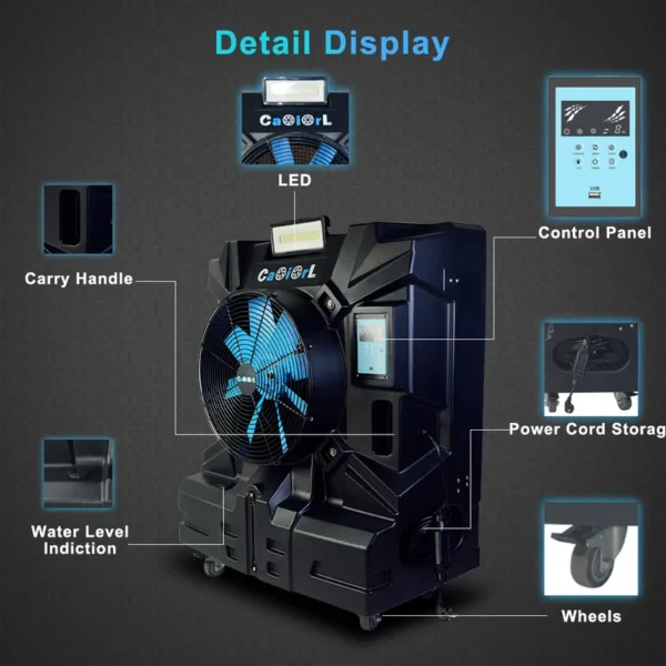 Evaporative Air Cooler, BWC180460, Portable, 200, W/46cm - view 2