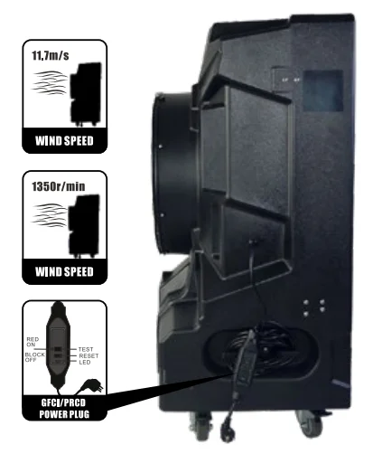 Evaporative Air Cooler, ETL, 110~120V, 5200 cfm - view 3