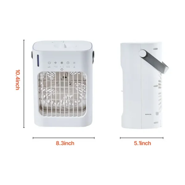 Evaporative Air Cooler, Portable, 4-in-1, 700ml, 0.7H - view 3