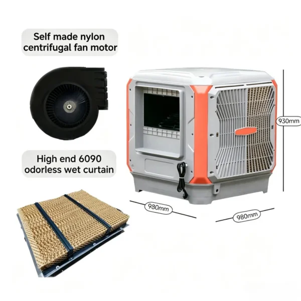 Evaporative Centrifugal Air Cooler, 20000m/h, Wall, Ceiling - view 4