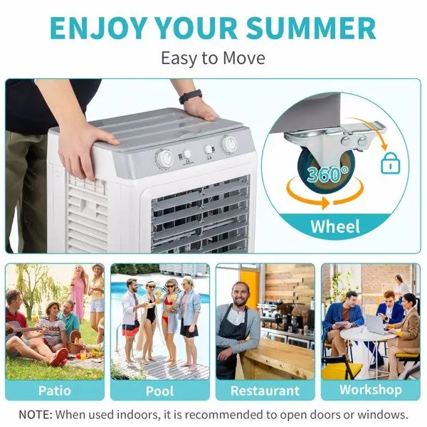 Evaporative Cooler, Portable, 3-in-1, 2353, CFM - view 2