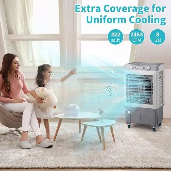 Evaporative Cooler, Portable, 3-in-1, 2353, CFM - view 5