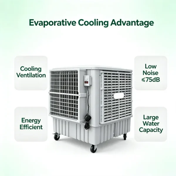 Evaporative Industrial Air Cooler, 18000m³/h, Portable - view 3