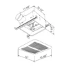 Exhaust Ceiling Ventilation Fan, 110CFM, Electric, Plastic - view 3