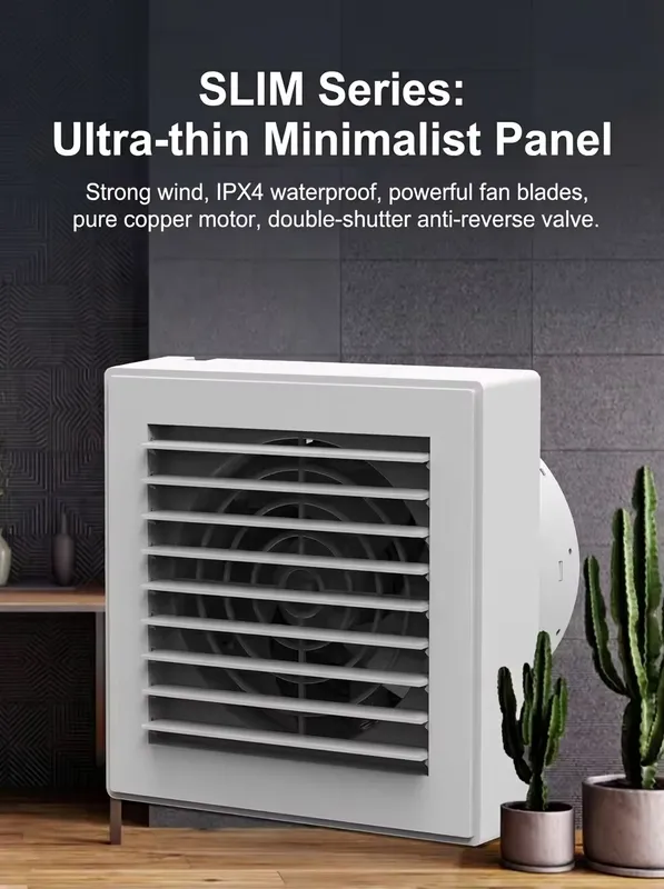 Exhaust Fan, IPX4, Waterproof, Wall, Copper - view 2
