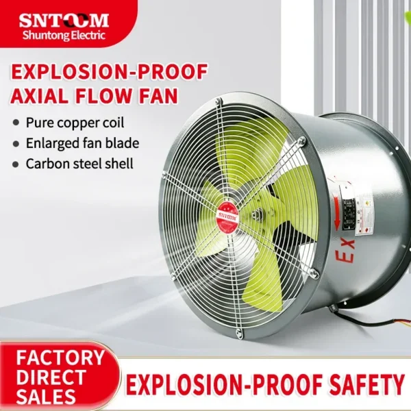 Explosion-proof Axial Ventilation Fan, 220 V, Electric