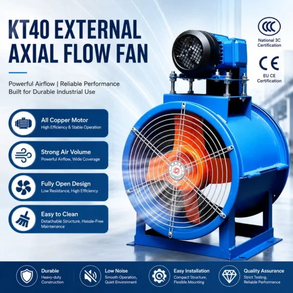 External Axial Flow Fan, KT40, Copper - view 2