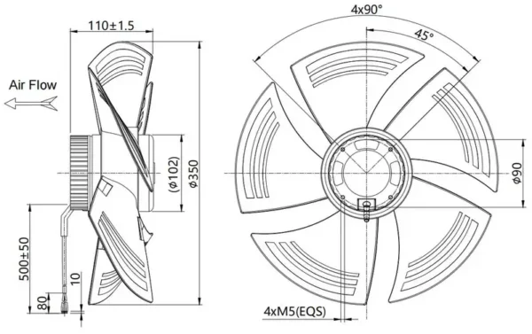 External Rotor Motor, Brushless, Axial - view 2