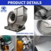 Extraction Durable Centrifugal Fan, 220V, Electric - view 6