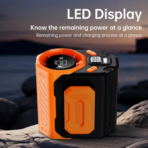 Fan, 5400mah, Portable, Plastic, Brushless - view 2