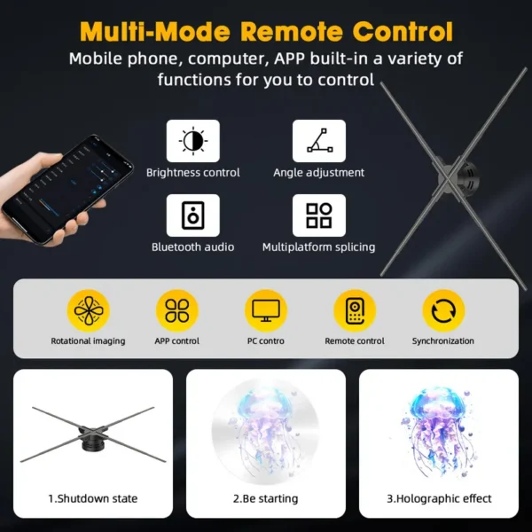 Fan, 60cm, LED, 3D - view 3