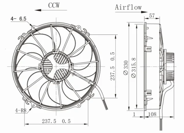 Fan, Brushless, Axial, BLDC, 12V - view 4