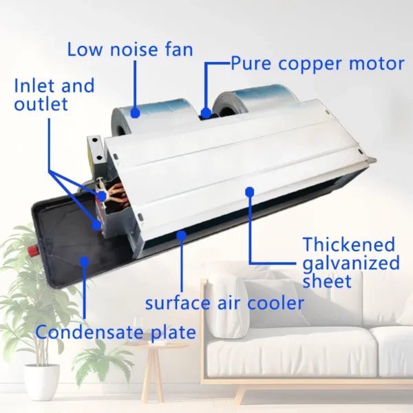 Fan Coil Unit, Ceiling, 220V, 1.8-12.6KW - view 3