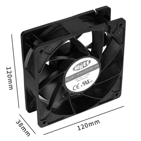 Fan, IP68, Waterproof, 120x120x38mm, 12V - view 6