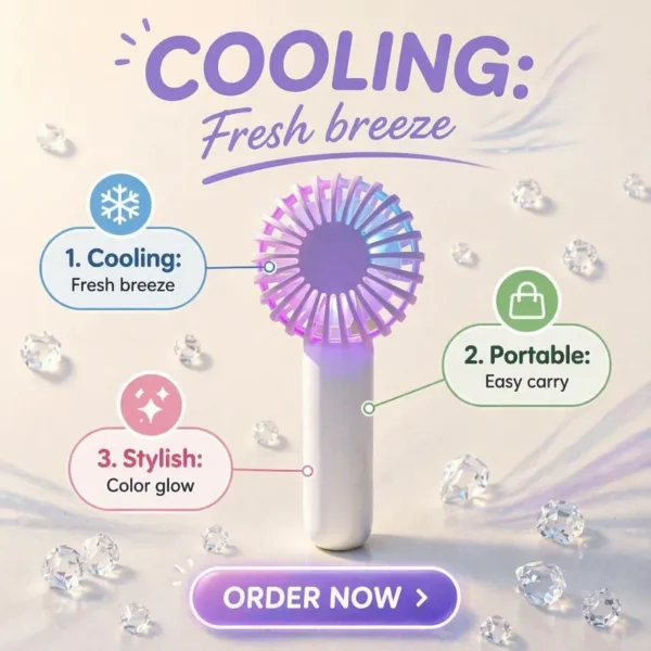 Fan, LED, USB, Portable - view 6