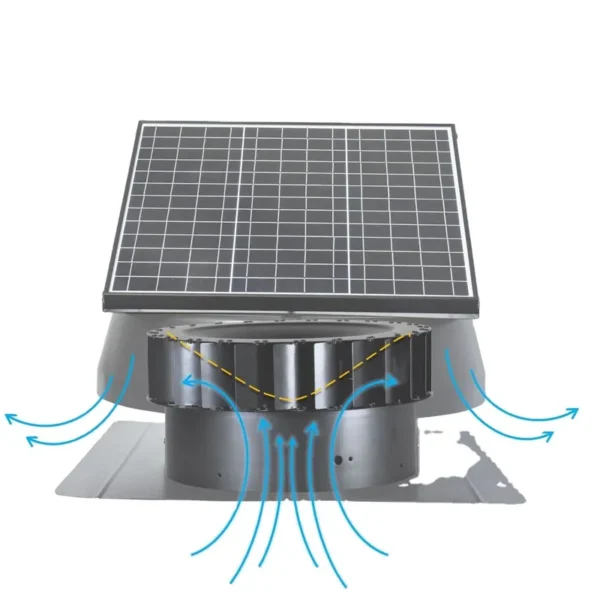 Fan, Solar, Roof, 14-inch, 360-degree - view 4