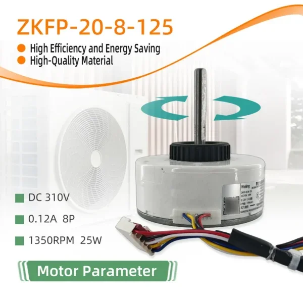 Fan, WELLING, ZKFP-20-8-125, DC310V, 0.82KG