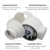 Farm Ventilation Exhaust Fan, Plastic, 4-12-Inch, 220-240V - view 4