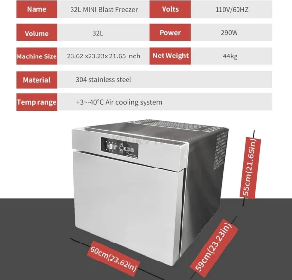 Fast Shock Blast Chiller, Stainless, Steel - view 4
