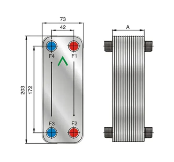 Fhc014 Brazed Plate, SS304/SS316L, Stainless Steel - view 4