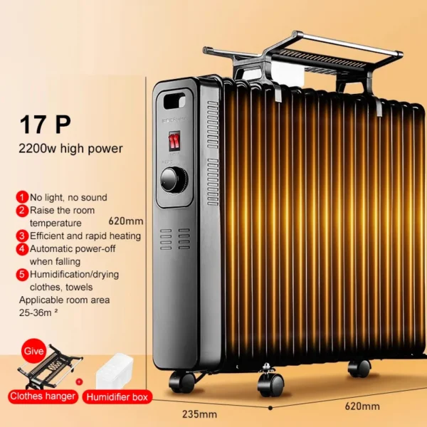 Filled Radiator, 2000 W, Metal - view 2