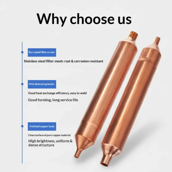 Filter Drier, Copper, HVAC, 15g-50g - view 3