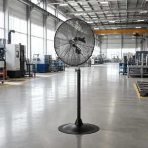 Floor Industrial Stand Fan, 220V, 3-Speed, Copper