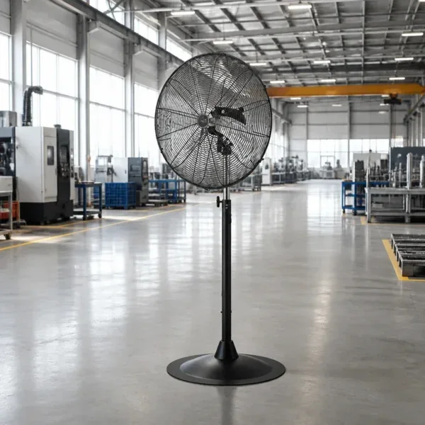 Floor Industrial Stand Fan, 220V, 3-Speed, Copper