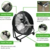 Floor Pedestal Drum Fan, Waterproof, 110, 210~290 m³ - view 5