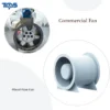 Flow Air Booster Fan, HVAC, 220V-480V, Electric