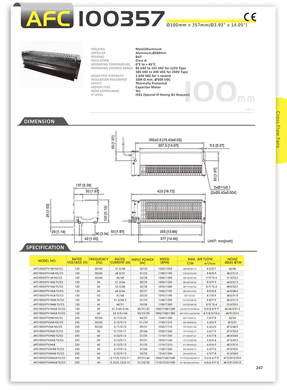 Flow Elevator Ventilation Fan, SYMBANG, AFC100357, Plastic - view 3